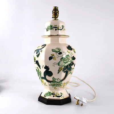 Buy Vintage Masons Ironstone Chartreuse Tokyo Table Lamp Very Large 18  Green & Gold • 160£