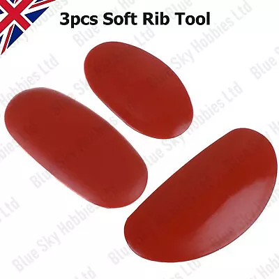 Buy 3pcs Soft Rib Tools Rubber Kidney Pottery Throwing Smoothing Finishing Clay Set • 7.99£
