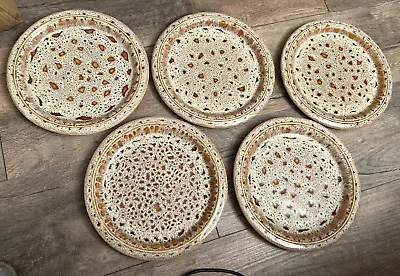 Buy 5 X 10 Inch Dinner  Plates Fosters Blonde Honeycomb Cornish Pottery • 39.99£