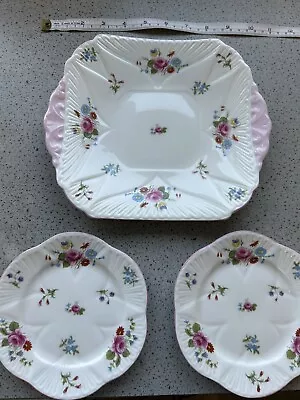 Buy Shelley Cake Bread Tea Plate Vintage Rose And Daisy Floral Bone China Dainty • 9.99£