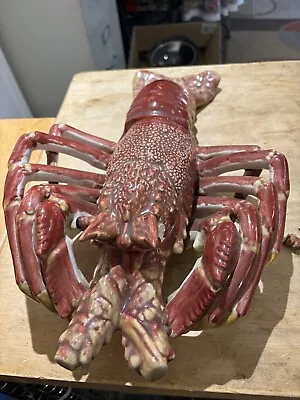 Buy Vintage Large Majolica Lobster Covered Dish • 70.08£
