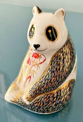 Buy Royal Crown Derby Sitting Panda Paperweight 4.5 Ins Tall. Imari. Gold Stopper • 25£