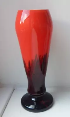 Buy Rare Franz Welz Tango & Splatter Glass Footed Vase - 8  Tall • 49.97£