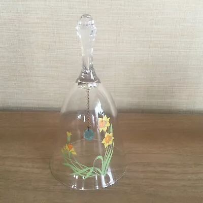 Buy Vintage Avon  24% Lead Crystal Bell With Daffodil Hand Painted Design • 10£