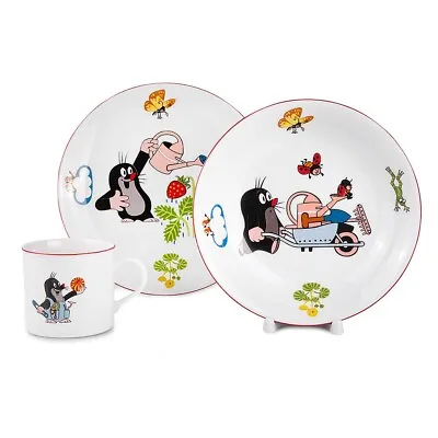 Buy 3pc Krtek Mole Cartoon Children Dinnerware Set Kids Porcelain Plates Mug Кротик • 38.53£