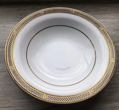 Buy Noritake Vintage China White, Gold & Black Small Dessert Bowl 14cm Regent 5681 • 4£