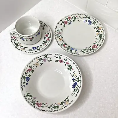 Buy Farberware Stoneware English Garden Dinnerware Dishes #225 4 Piece Place Setting • 16.29£