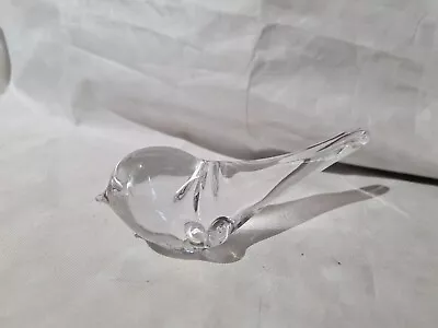Buy Clear Glass Bird Vintage Paperweight Ornament • 7.50£