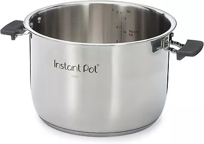 Buy Instant Pot Stainless Steel Inner Pot With Cooking Handles + Glass Lid 5.7 Litre • 14£