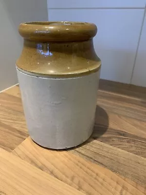 Buy Salt Glazed Stoneware Jar Pot Preserves 18 Cm High 9 Cm Diameter Vintage (#1) • 13£