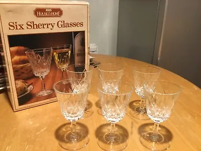 Buy Vintage BHS Boxed Elysee Set Of 6 Sherry Glasses  10cl / 3.5fl Oz • 5£