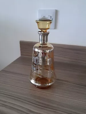 Buy Vintage Italian Amber Glass Decanter With Silver Decoration • 10£