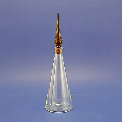 Buy Crystal Glass Conical Decanter With Amber Pointed Stopper - 28.5cm/11.25  High • 9.99£