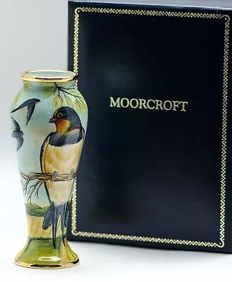 Buy Moorcroft Enamels Swallows 75 Shape Vase By Sandra Dance • 264.90£