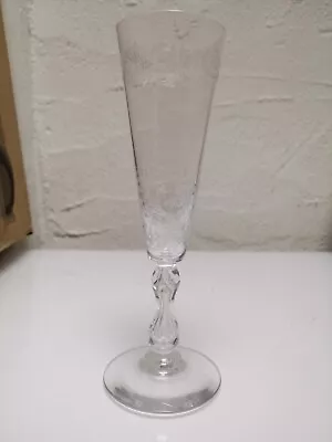 Buy Antique Victorian Etched Champagne Flute With Cut Stem . • 8£
