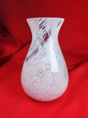 Buy Vintage Caithness Pink & White Swirl Pattern Small Vase, Mint VGC Free Postage  • 12.99£