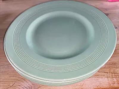 Buy 6X Green Woods Ware Beryl Green Plates- Very Good Condition Vintage • 20£