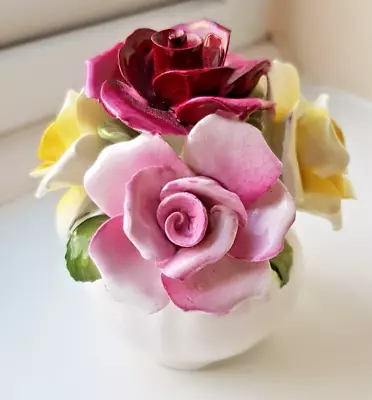 Buy Shelley Fine English Bone China Rose Floral Ornament • 3.99£
