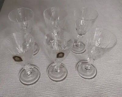 Buy Lead Crystal Wine Glasses X6 Cathedral Crystal By Dema Italian 24% Lead Crystal • 24.99£