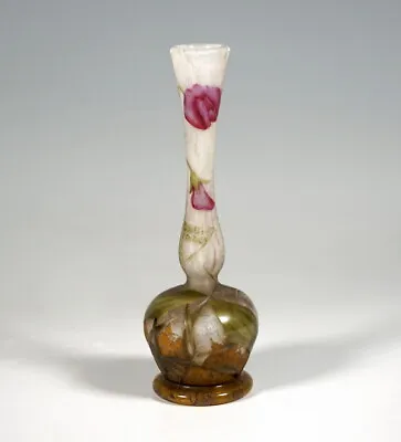 Buy Daum Nancy Cameon Solitaire Vase Nouveau Fragrance Peas Decor Solifleur Um 1910 • 2,814.90£