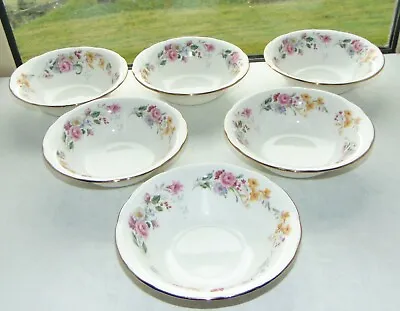 Buy Duchess Fine English Bone China Memories Pattern 6 X Cereal Bowls 16cm • 25£