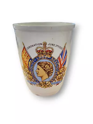 Buy Rare Tam Crown Pottery England Cup - 1953 Coronation Of Queen Elizabeth II • 8£
