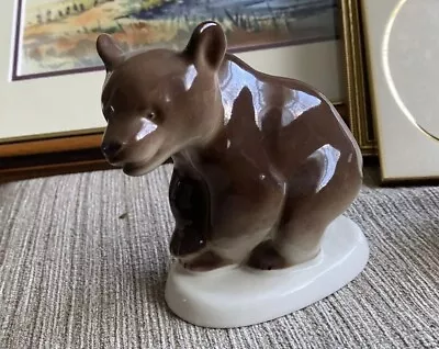 Buy Vintage Lomonosov Russian USSR Porcelain Brown Bear Cub Figurine 4  Tall • 12£