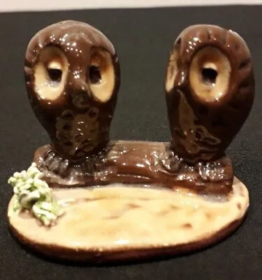 Buy Pair Of Vintage Ceramic Pottery Owls Made In The Forest Of Dean • 6£