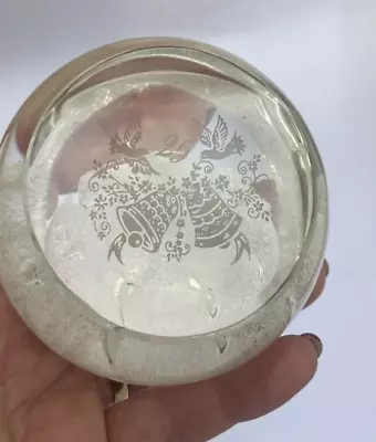 Buy Caithness Glass Paperweight  Celebration  25 Th  Wedding Anniversary Boxed • 12£