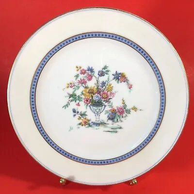 Buy Charles Ahrenfeldt Limoges France Plate Blue & Gold Flowers In Vase 8 1/2  • 12.23£