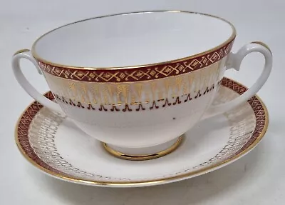 Buy Vintage Royal Grafton Red Majestic Soup Bowl And Saucer • 8.95£