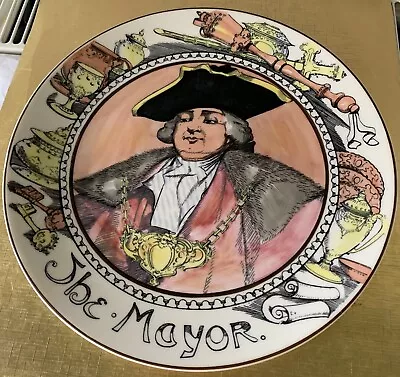 Buy ROYAL DOULTON  COLLECTOR PLATE THE MAYOR No. D 1050 BONE CHINA PERFECT LARGE • 14.99£