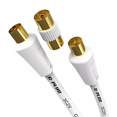 Buy Coaxial TV Aerial Cable Coax Straight Extension Lead Male To Male Antenna Wire • 5.89£