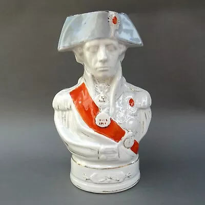 Buy Large 19thC Lord Nelson Jug ~ 10  Tall Staffordshire Commemorative Bust Pitcher • 110£