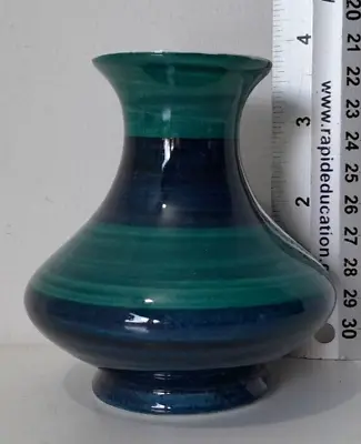 Buy Vintage Burleigh Ware Ironstone Bud Vase Hand Painted Blue/Green • 9.95£
