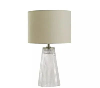 Buy Habitat Le Marais Pressed Glass Table Lamp Light - Cream - Ex Display • 19.59£