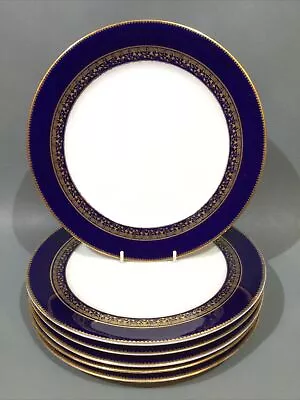Buy Cauldron Osler Designers London 6 X Dinner Plates Cobalt Blue & Gold Bone China • 89.95£