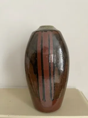 Buy JOHN JELFS (born 1946); A Stoneware Bottle/Vase  Covered In Tenmoku Glaze - 'JJ' • 125£