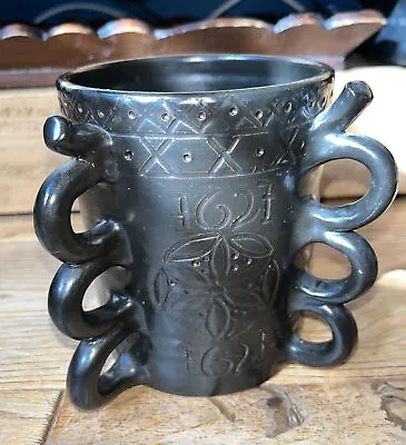 Buy Wrotham Drinking Vessel By Plimoth Patuxet Decorated Multi Handled Vessel 5.25” • 18£
