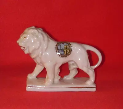 Buy Crested China (German) Lion On Plinth Scarborough Crest • 6.99£