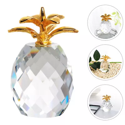 Buy Crystal Pineapple Ornament Fruit Sculpture Home Decor Office Ornaments • 11.69£