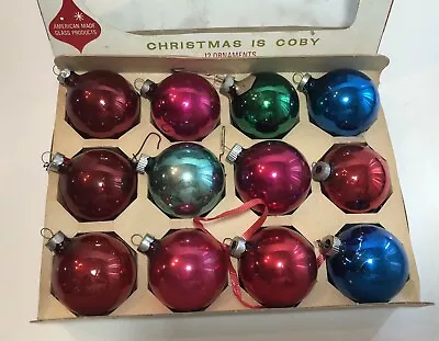 Buy Vintage Coby Glass Christmas Ornaments In Box Few Shiny Brite Ornaments • 11.38£