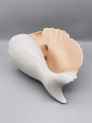 Buy 1950's Poole Pottery Conch Shell Huge Two Tone Collectible Salmon / Cream 30cm • 36.75£