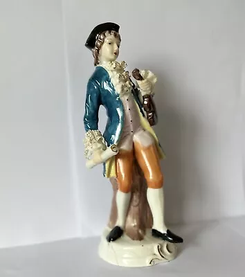 Buy Antique  Pottery Figure Standing Man With Instrument • 10£