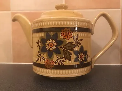 Buy SADLER VINTAGE TEAPOT - Brown Ceramic - Floral Design Made In England Porcelain • 16.99£