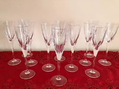 Buy 12x Royal Doulton Crystal Champagne Glasses  Mode  Design, Perfect Condition • 87.99£