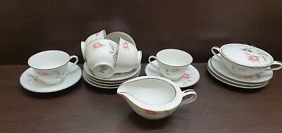 Buy Noritake China  Rosemarie  #6044 Tea Coffee Cups Plates Creamer • 29.99£