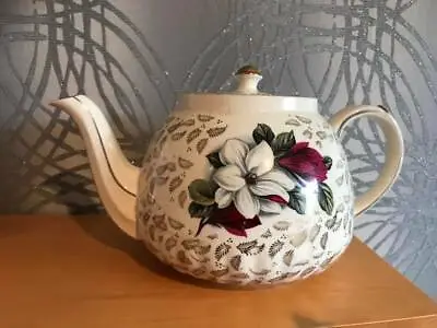 Buy Vintage Sadler Teapot Floral & Gold Leaf Pattern • 12.99£