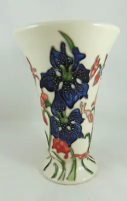 Buy Moorcroft  Delphinium Vase By Kerry Goodwin Height 16cm Pink And Blue • 99.99£