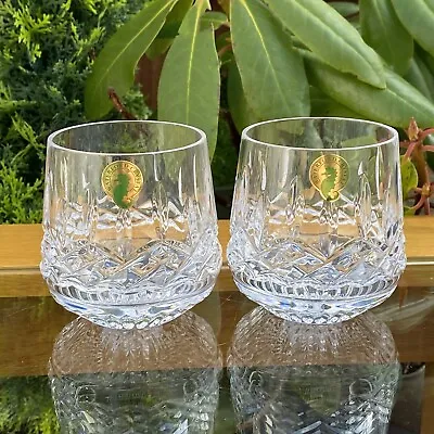 Buy Waterford Crystal Lismore Cut New Pair Of 8.5cm 9oz Roly Poly Whisky Tumblers • 99.99£